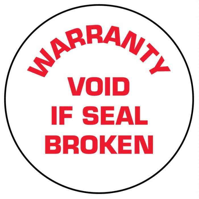 LABEL WARRANTY SEAL DEALER