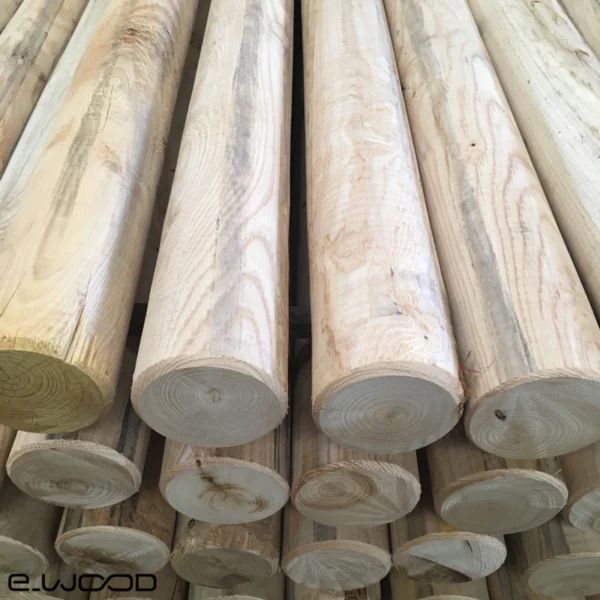 DEMI-RONDINS CHATAIGNIER Ø 6/8 CM X 1M - COLIS DE 70