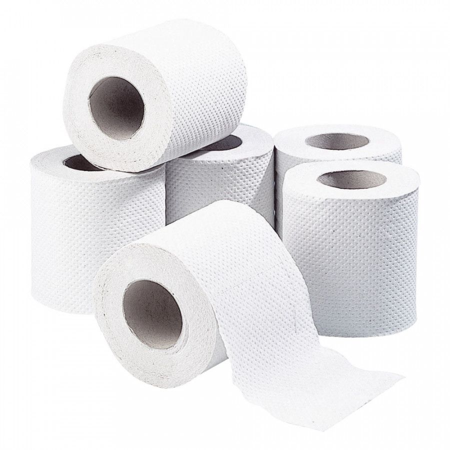 Papier toilette domestique 2 plis, paquet de 12 rouleaux