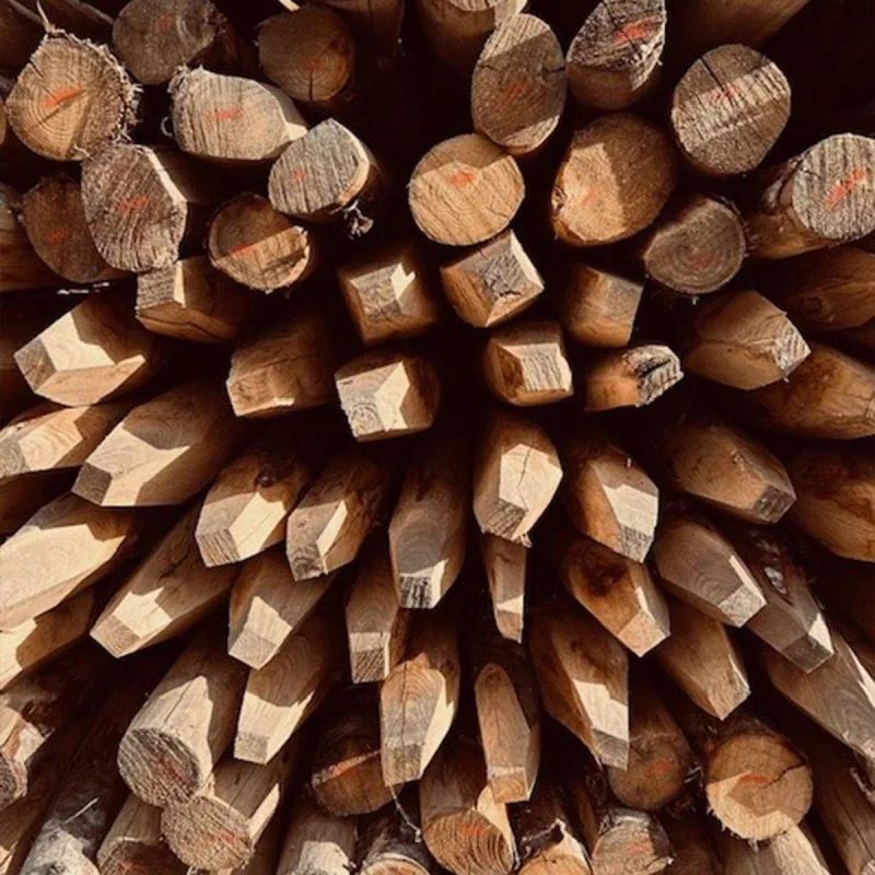 Tuteurs châtaignier ronds 6/8CM x 50M