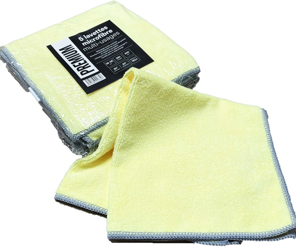 Lavette Microfibre Jaune 40X40