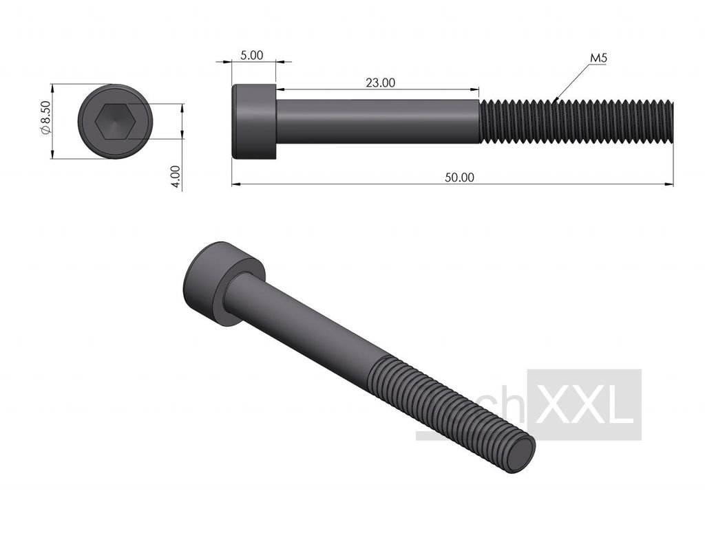 Vis cylindrique M5x45
