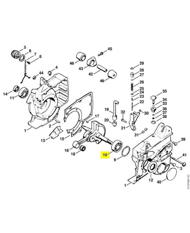 [95030030540] Roulement à billes 6204C3 D62