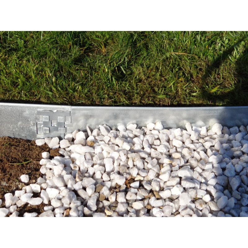 Volige plane ACIER GALVANISE h 100mm x 1,5mm x lg 1,9m + 3 pieux de 400mm