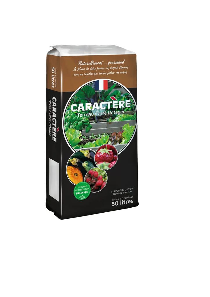 [TER-POTAGER-50L-D] Terreau Carré Potager Caractère - Sac 50L