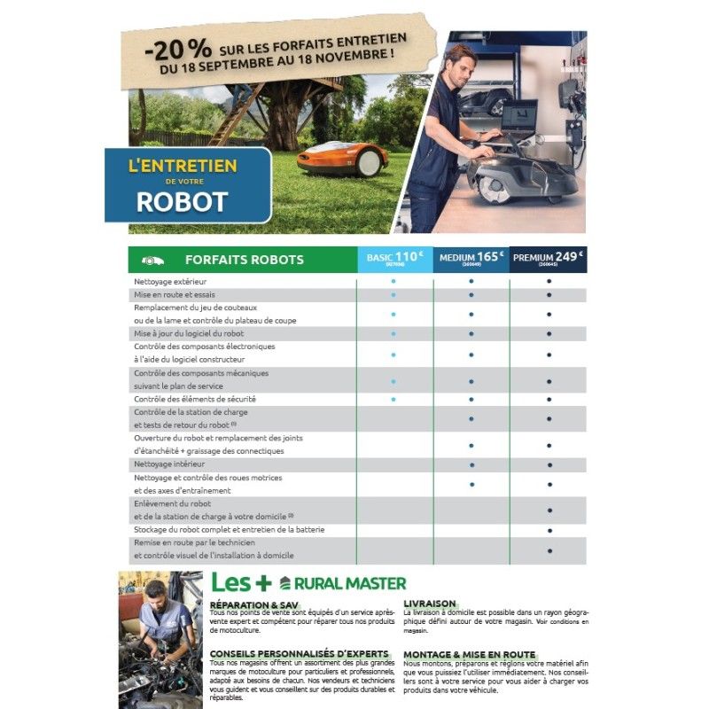 Forfait Premium Robot Tondeuse (305)
