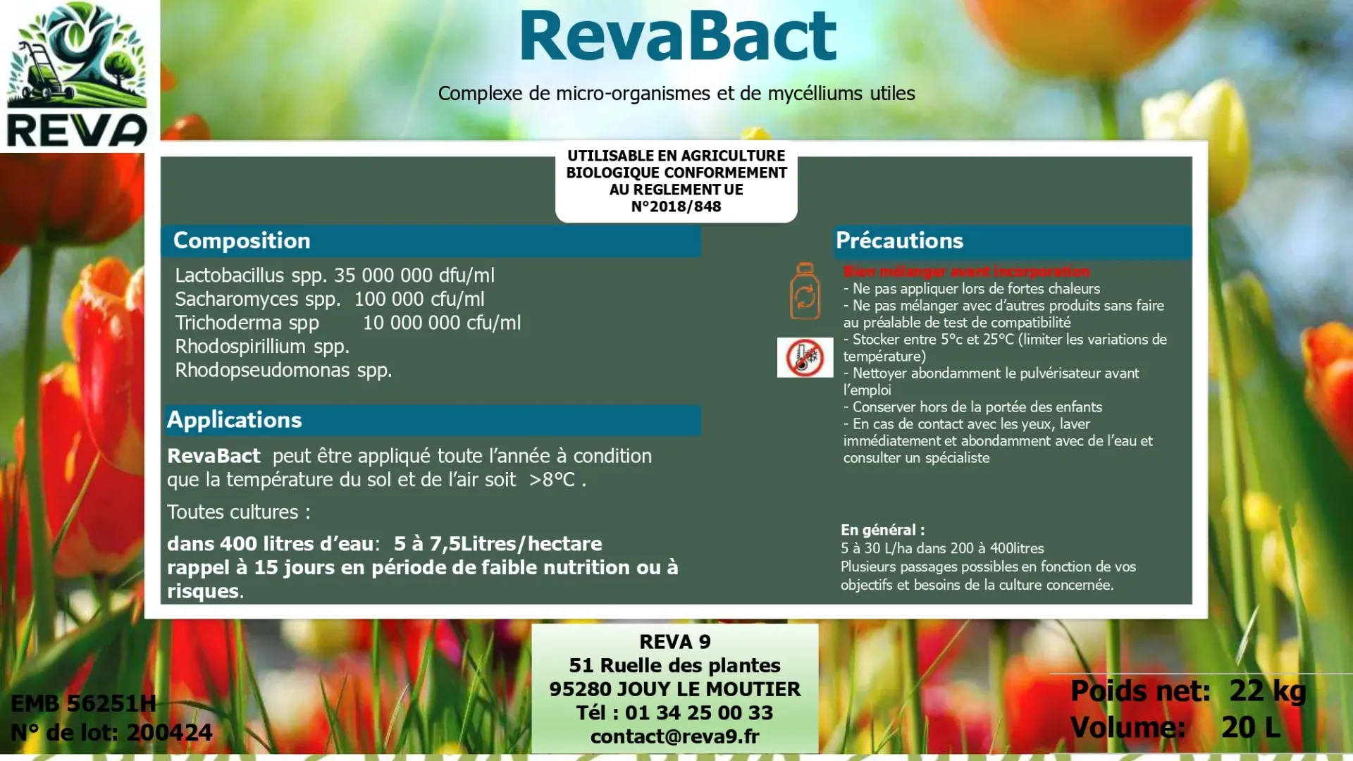 [ENG-REVABACT-BIDON-K] Bidon Revabact 20L